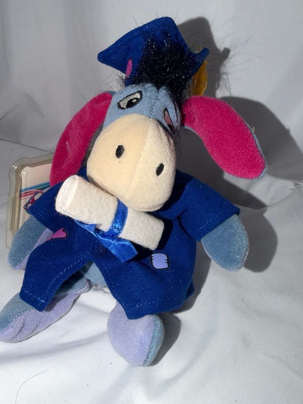 Disney Store Graduation Eeyore Mini Bean Bag Plush